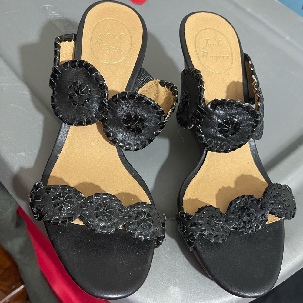 Jack Rogers Black Women's Wedge Heels